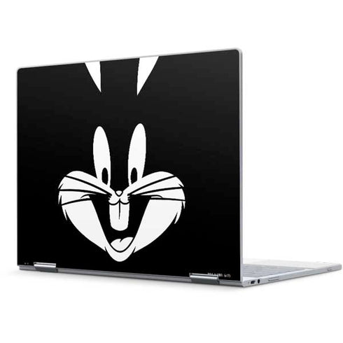 Looney Tunes Bugs Bunny Plain Black and White Pixelbook Skin